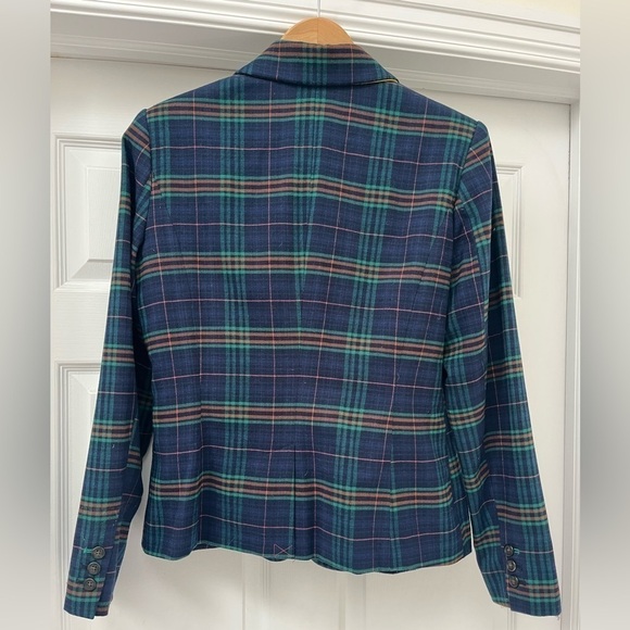 Merona women’s blazer - navy blue with green, orange, and pink details - Picture 2 of 7